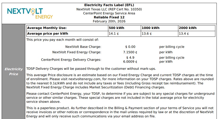How to Read Your Electricity Facts Labels - Pricing